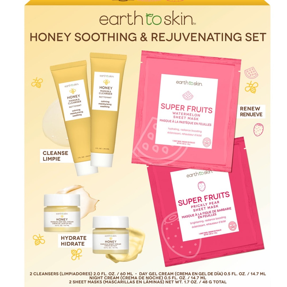 Earth to Skin Honey Soothing & Rejuvenating Starter Set NIB